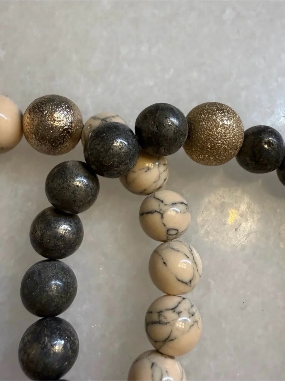 THE LACE PROJECT Beaded Bracelets with Tassel Charm